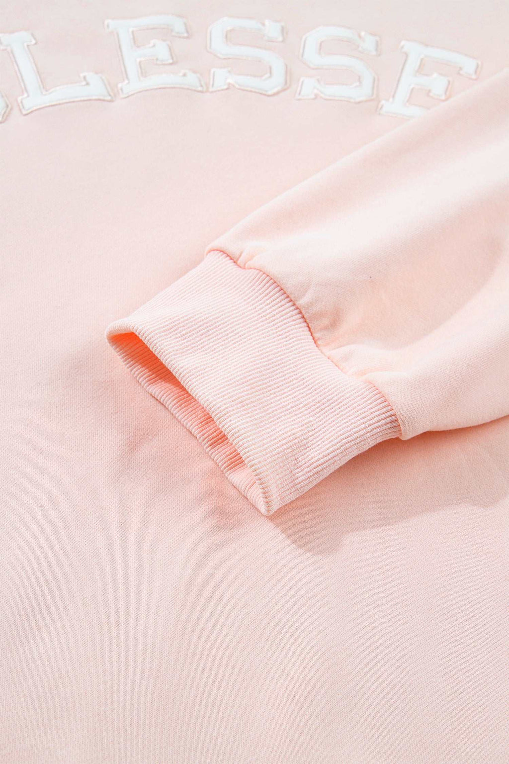 Pink Blessed plus size sweatshirt, view 6