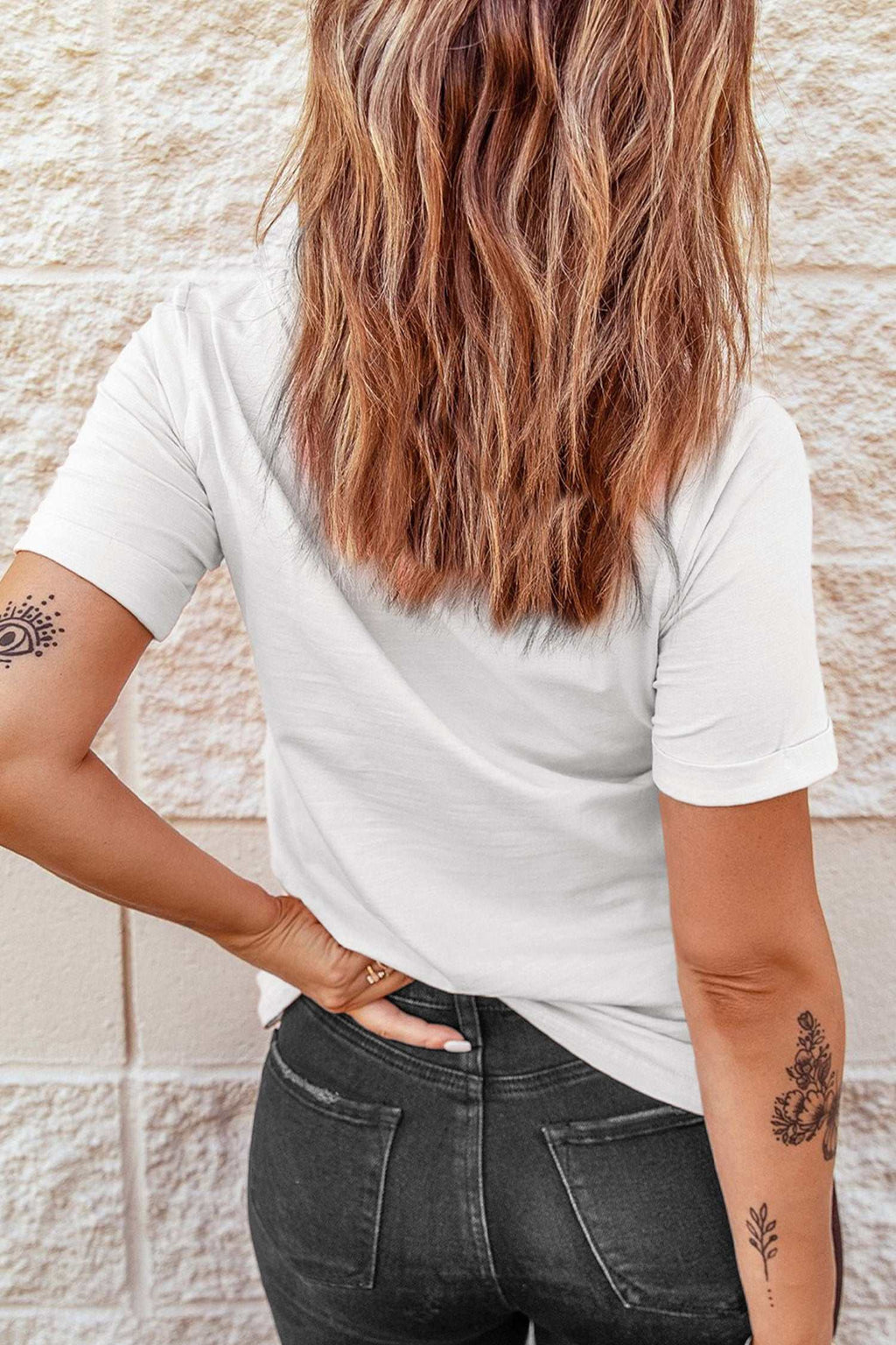 White Cowboy Lover graphic tee, view 8