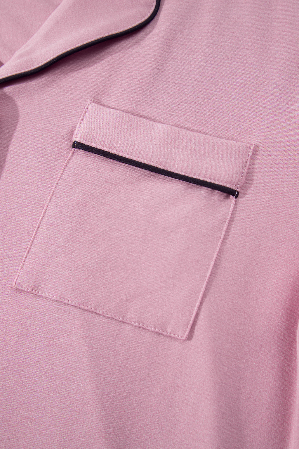 Contrast piping pajama set, view 15