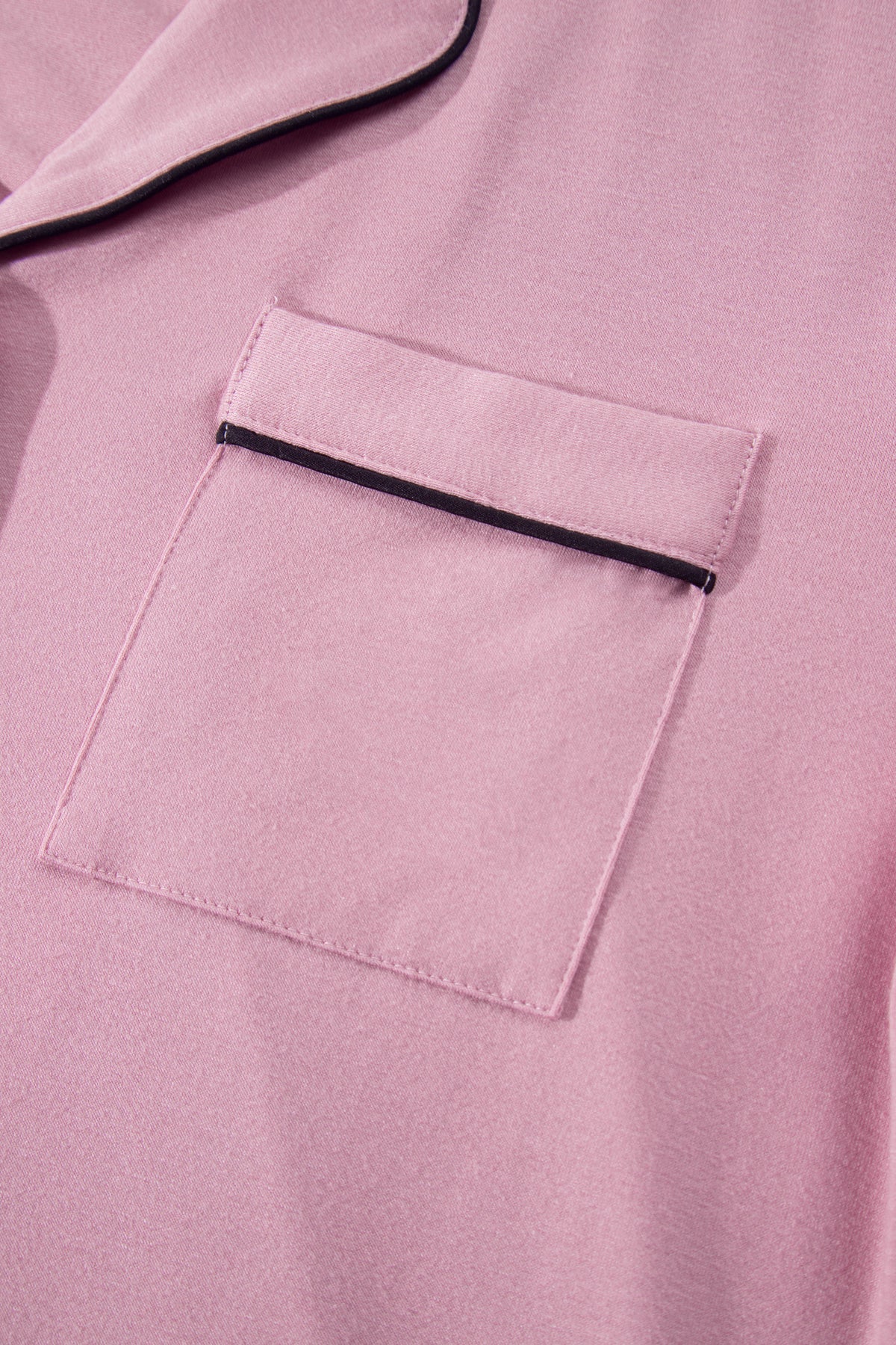 Contrast piping pajama set, view 15
