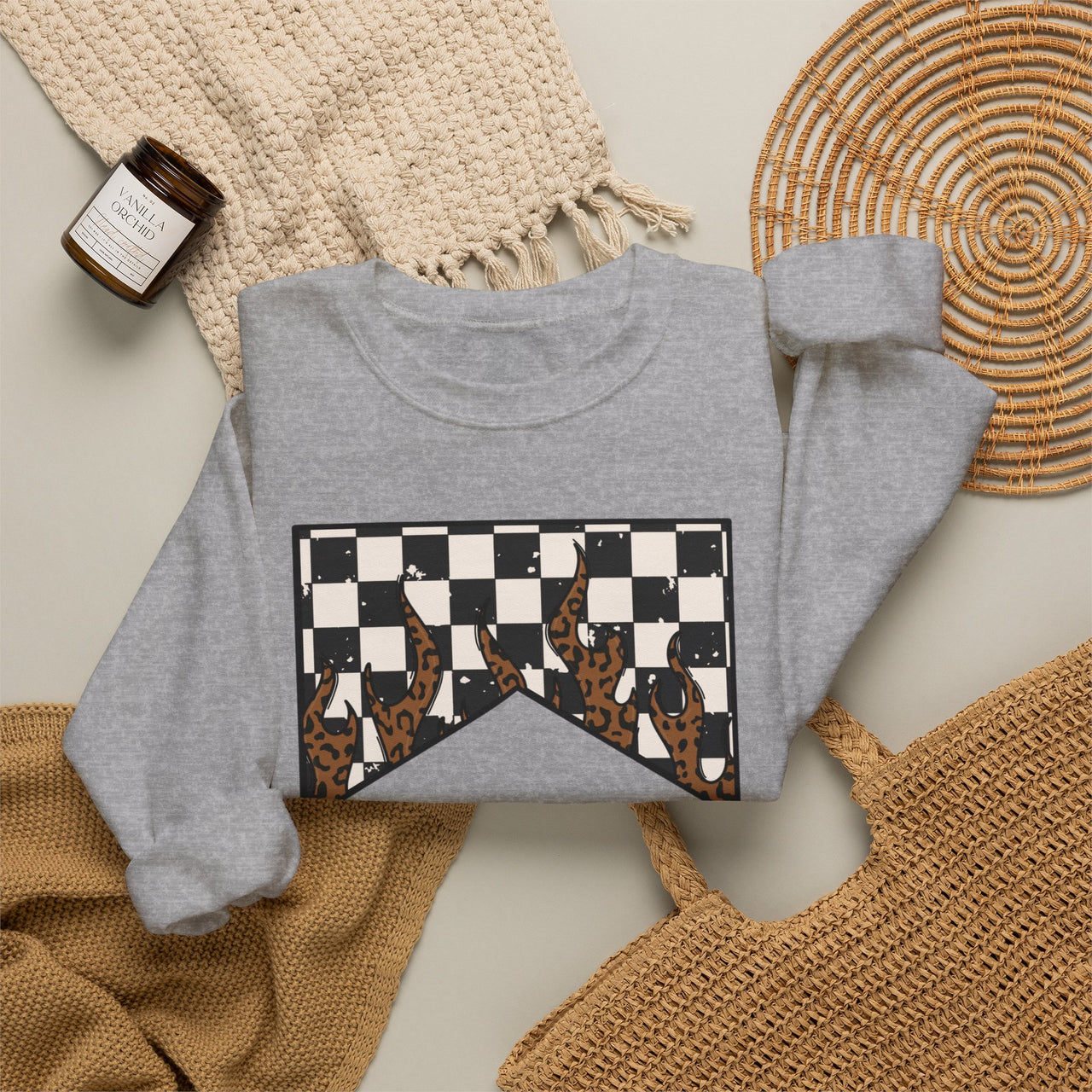 Wrangler Checkered Logo Crewneck Sweatshirt