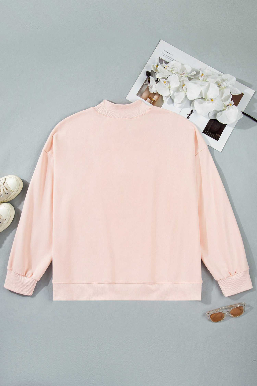 Pink Blessed plus size sweatshirt, view 3