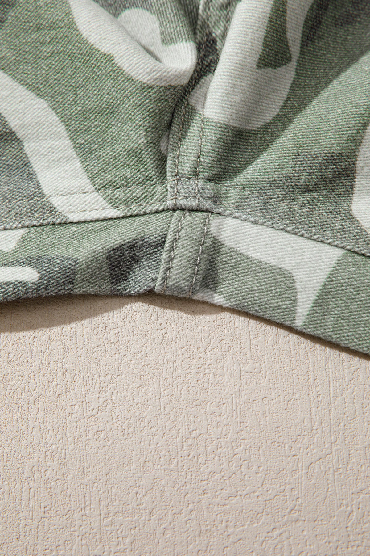 Green camo straight leg jeans, view 12