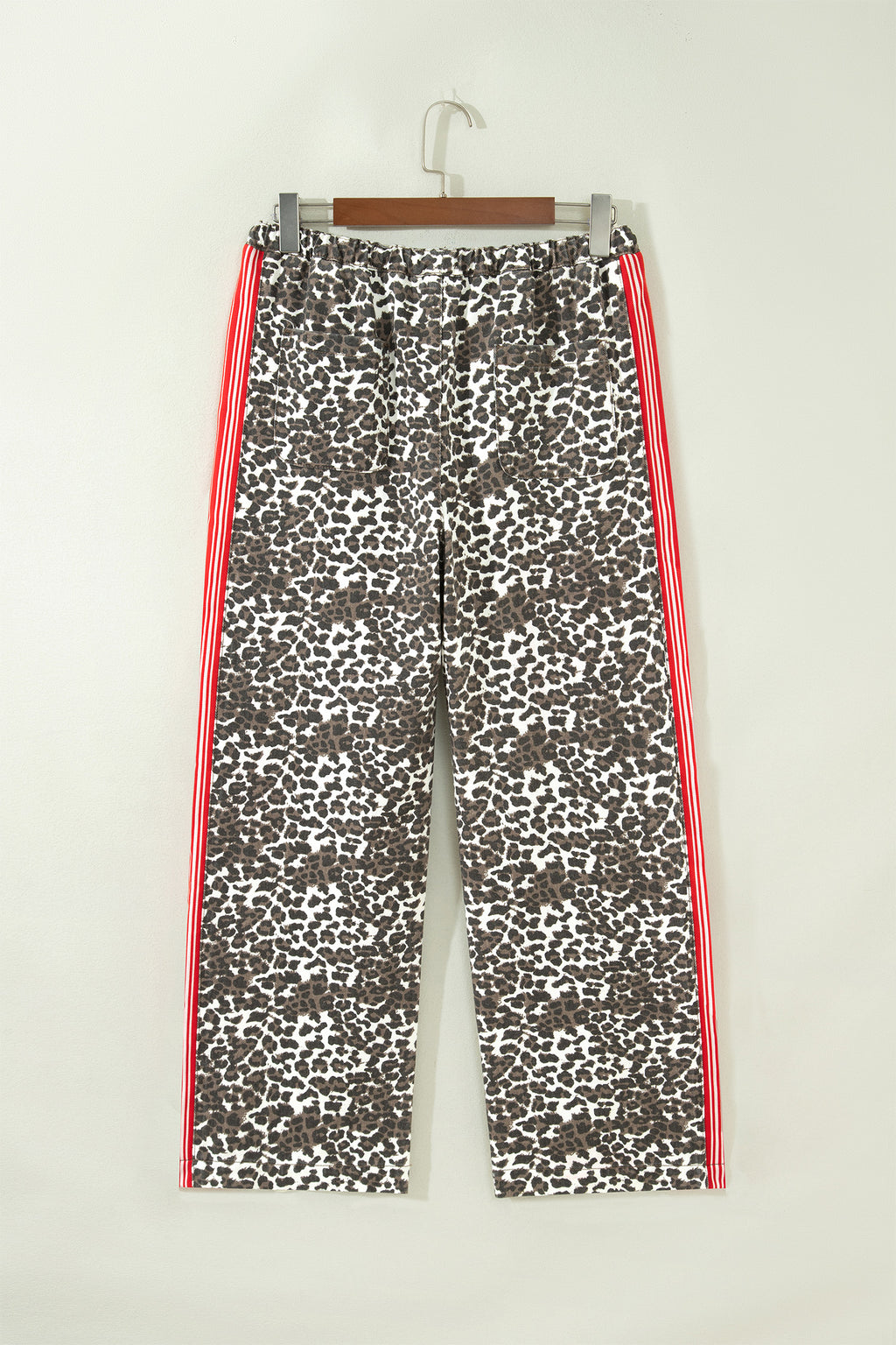 Brown Leopard Patchwork Elastic Waist Jeans Dear-Lover Dropshipping
