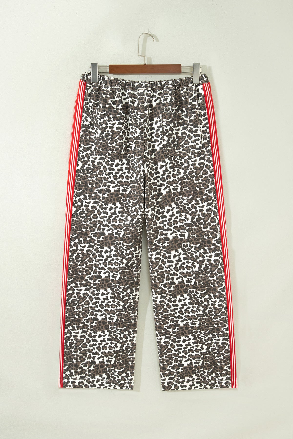 Brown Leopard Patchwork Elastic Waist Jeans Dear-Lover Dropshipping