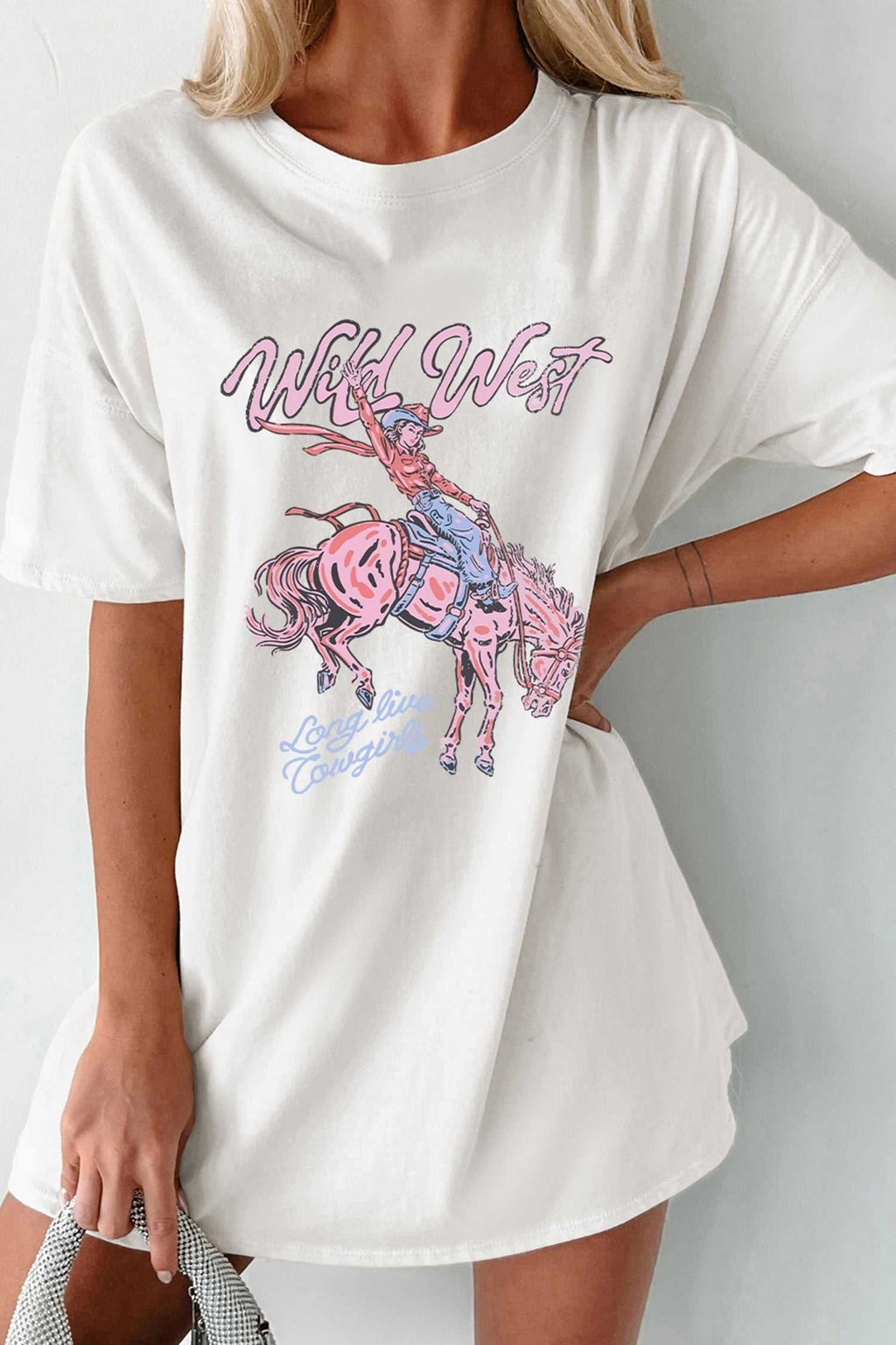 Wild West cowgirl tunic tee, alternate view
