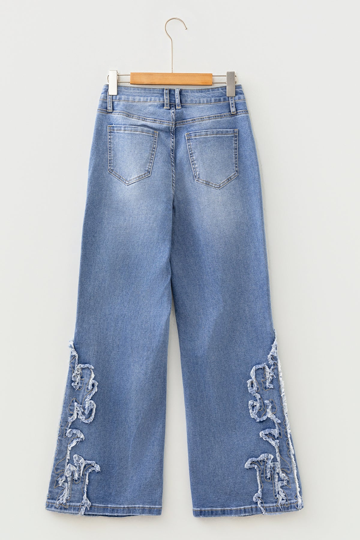 Ashleigh Blue Embroidered Western Print Flare Leg Full Length Jeans Dear-Lover Dropshipping