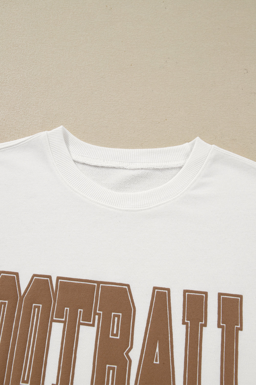 White 3D football sweatshirt, view 6