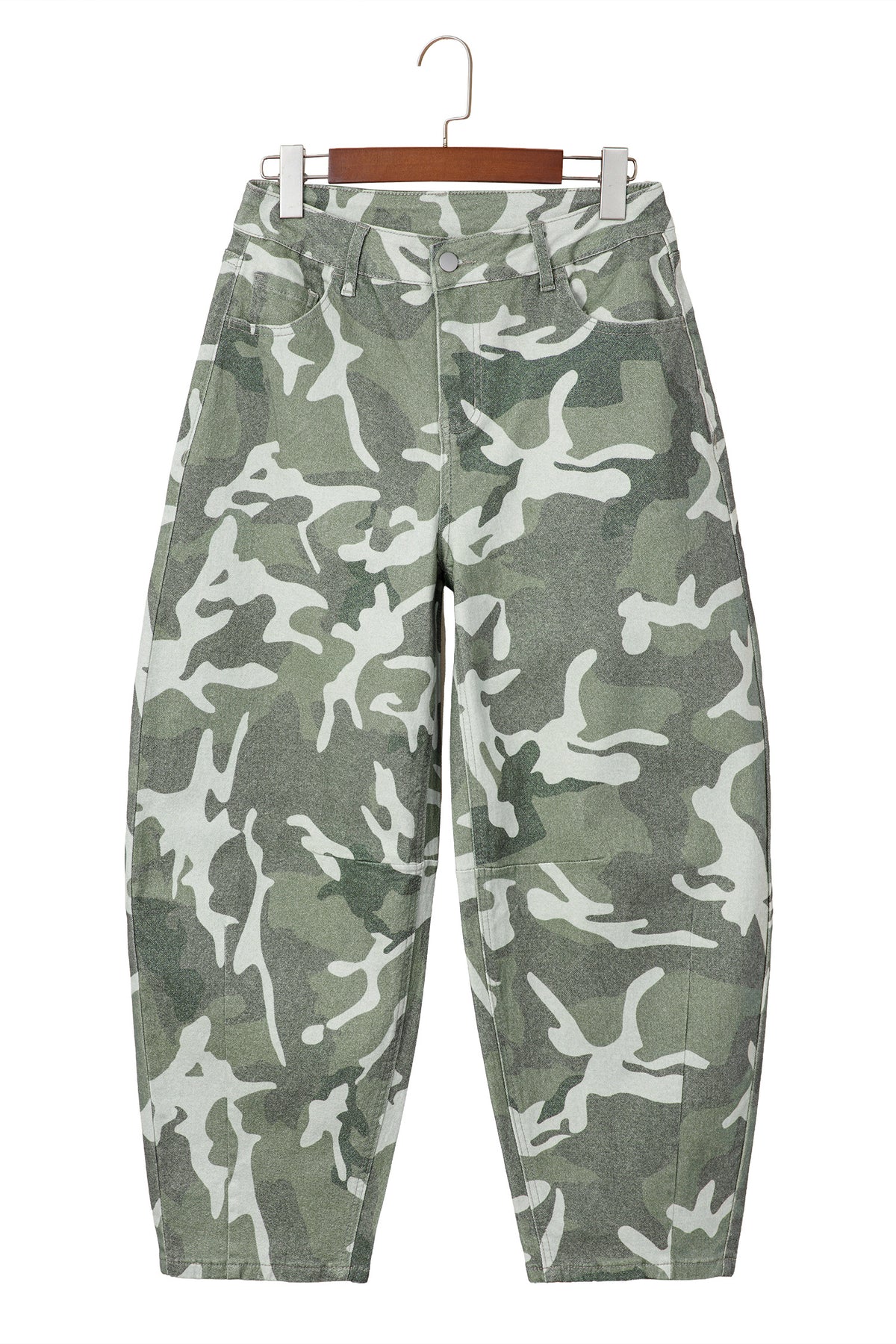 Green camo straight leg jeans, view 18