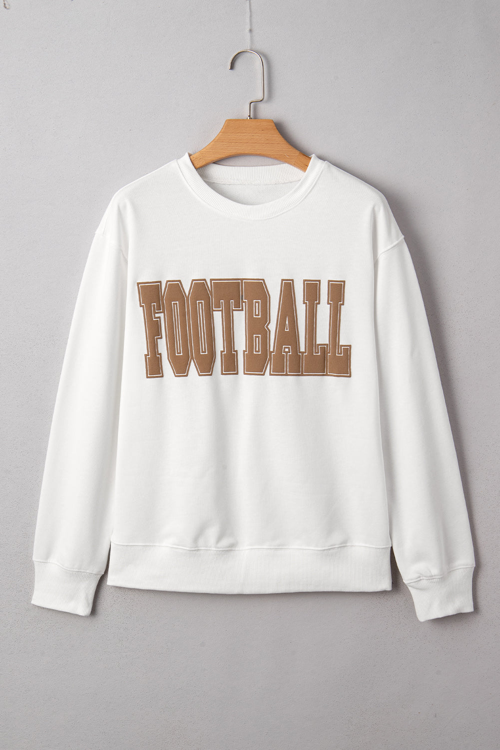 White 3D football sweatshirt, view 3