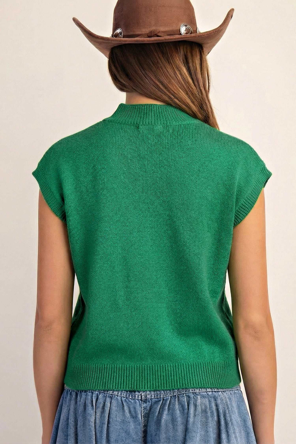White horseshoe knit sweater, view 6