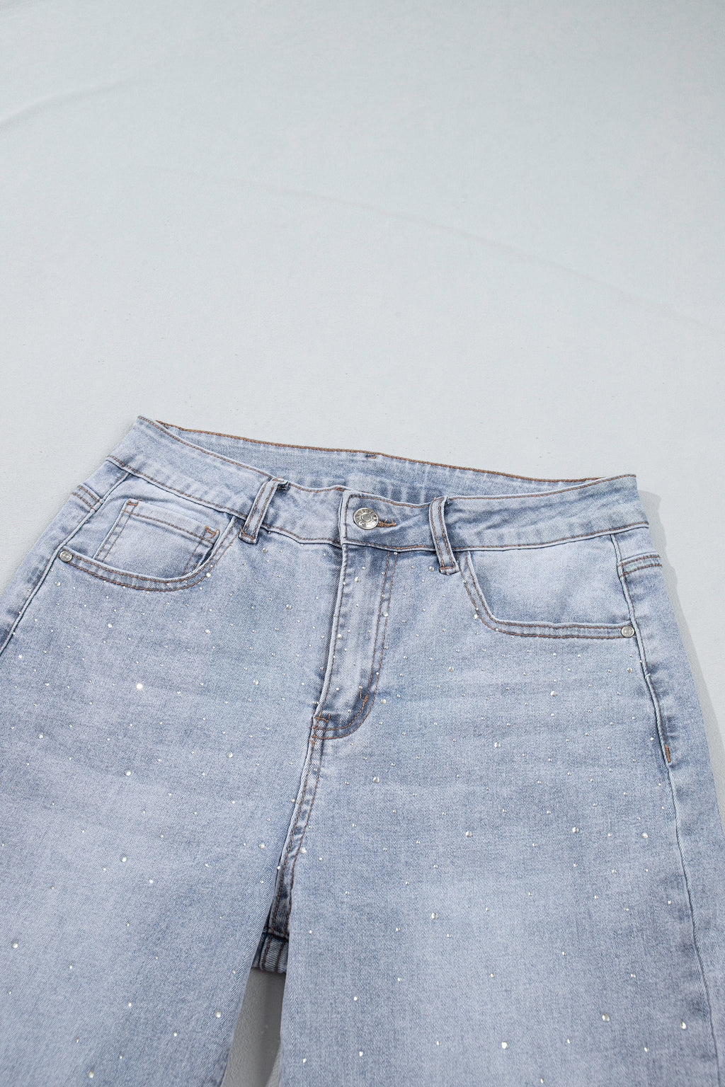 Beau Blue Sparkle Detail Western Casual Shift Jeans BD Collective