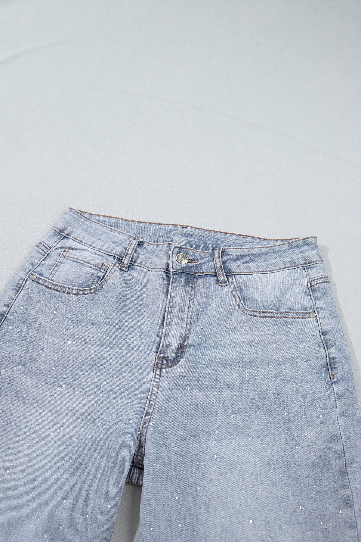 Beau Blue Sparkle Detail Western Casual Shift Jeans BD Collective