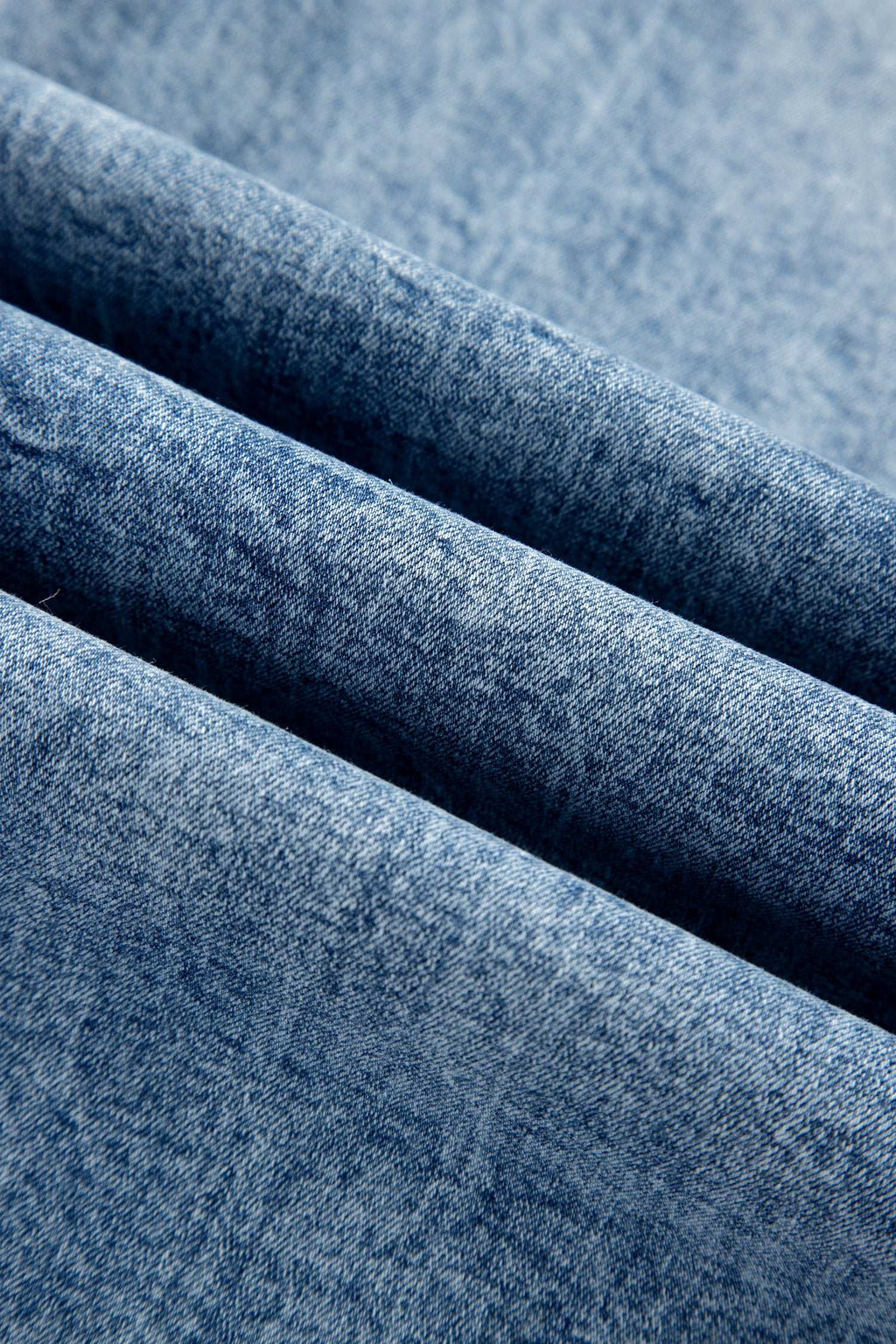 Blue acid wash flare jeans, view 16