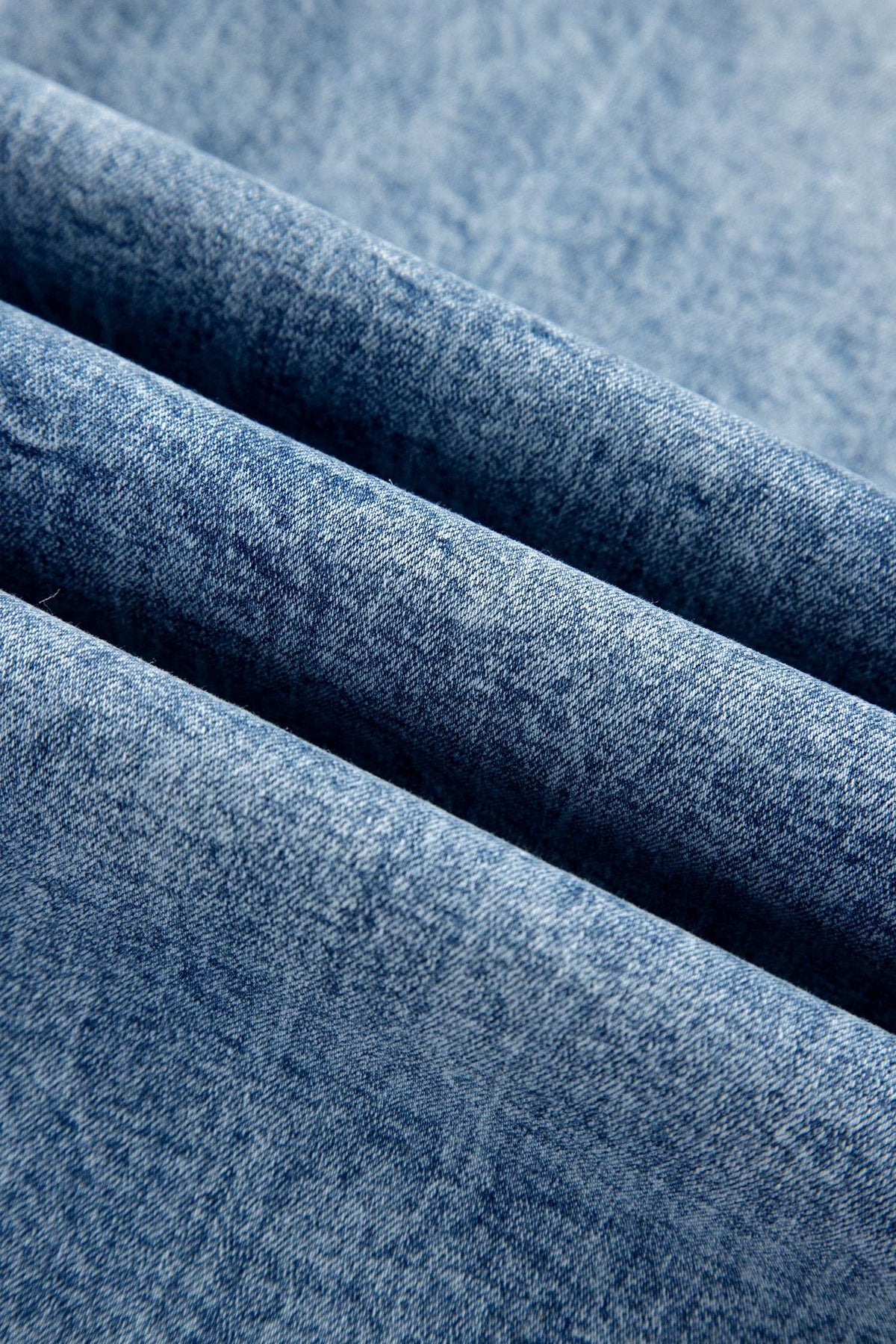 Blue acid wash flare jeans, view 16