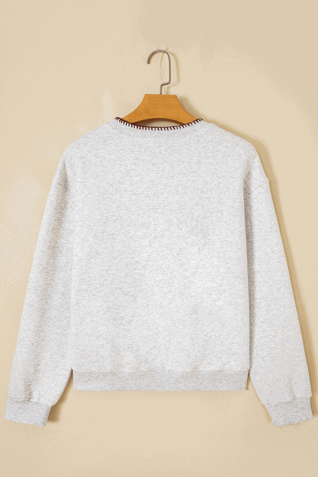 Light grey western embroidered sweatshirt, alternate view