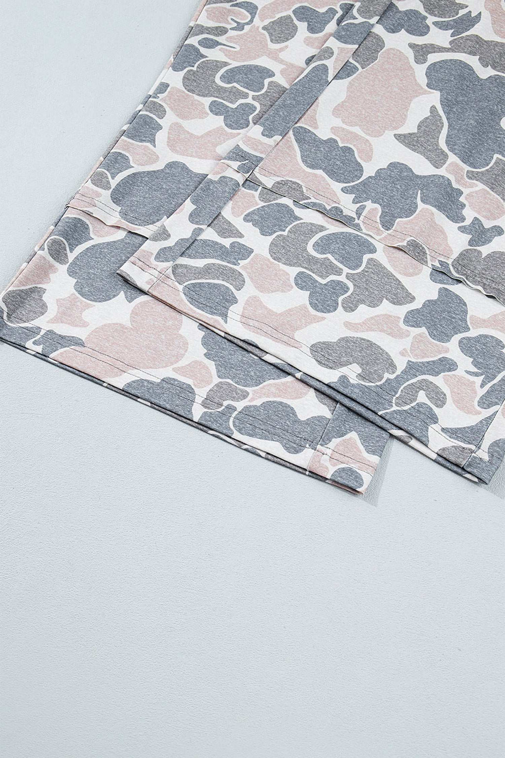 Khaki camo plus size pants, view 7