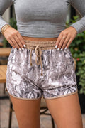 Khaki Camo Woodland Print Drawstring Active Shorts Dear-Lover Dropshipping