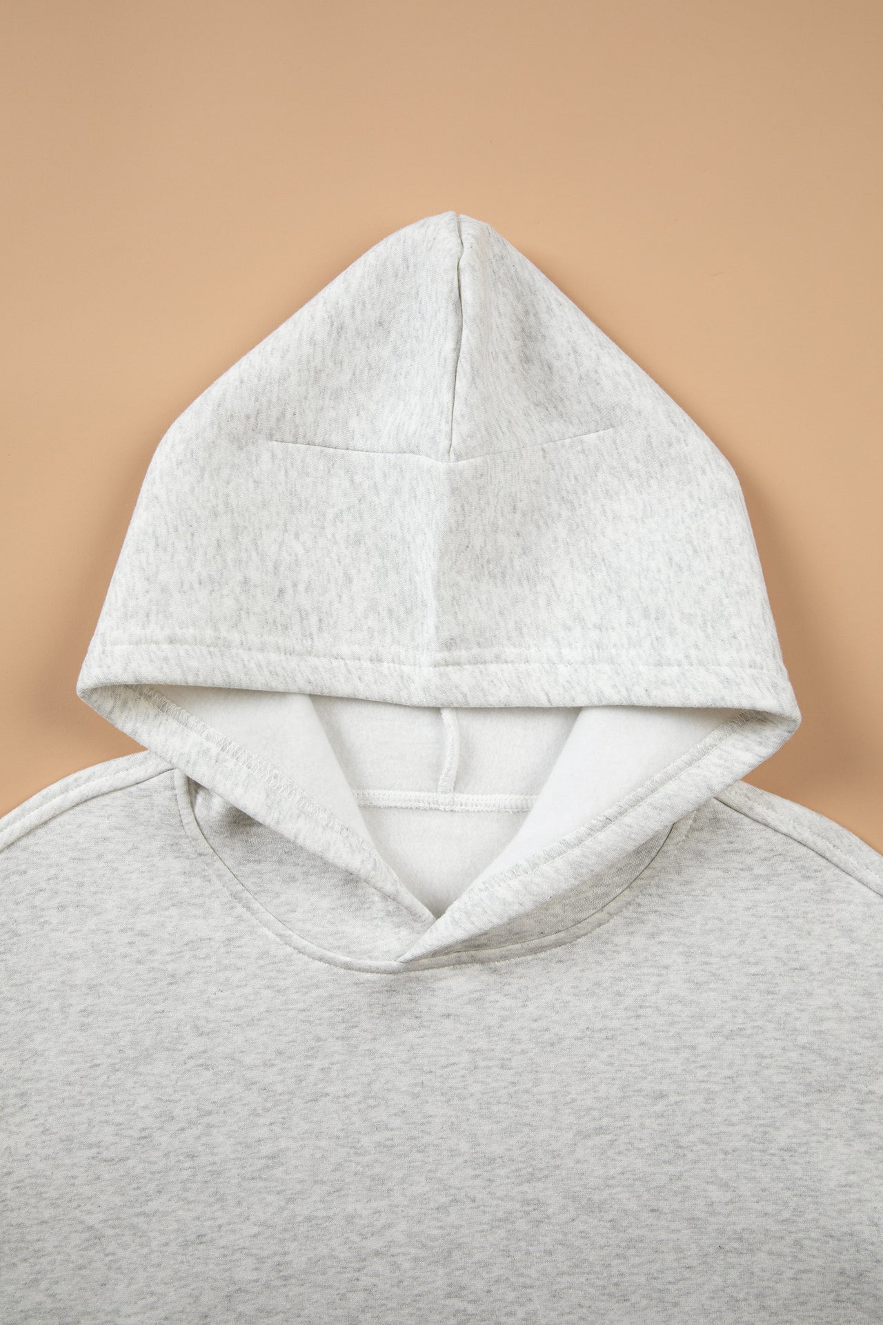 Light Grey Patchwork Camo Long Sleeve Hoodie