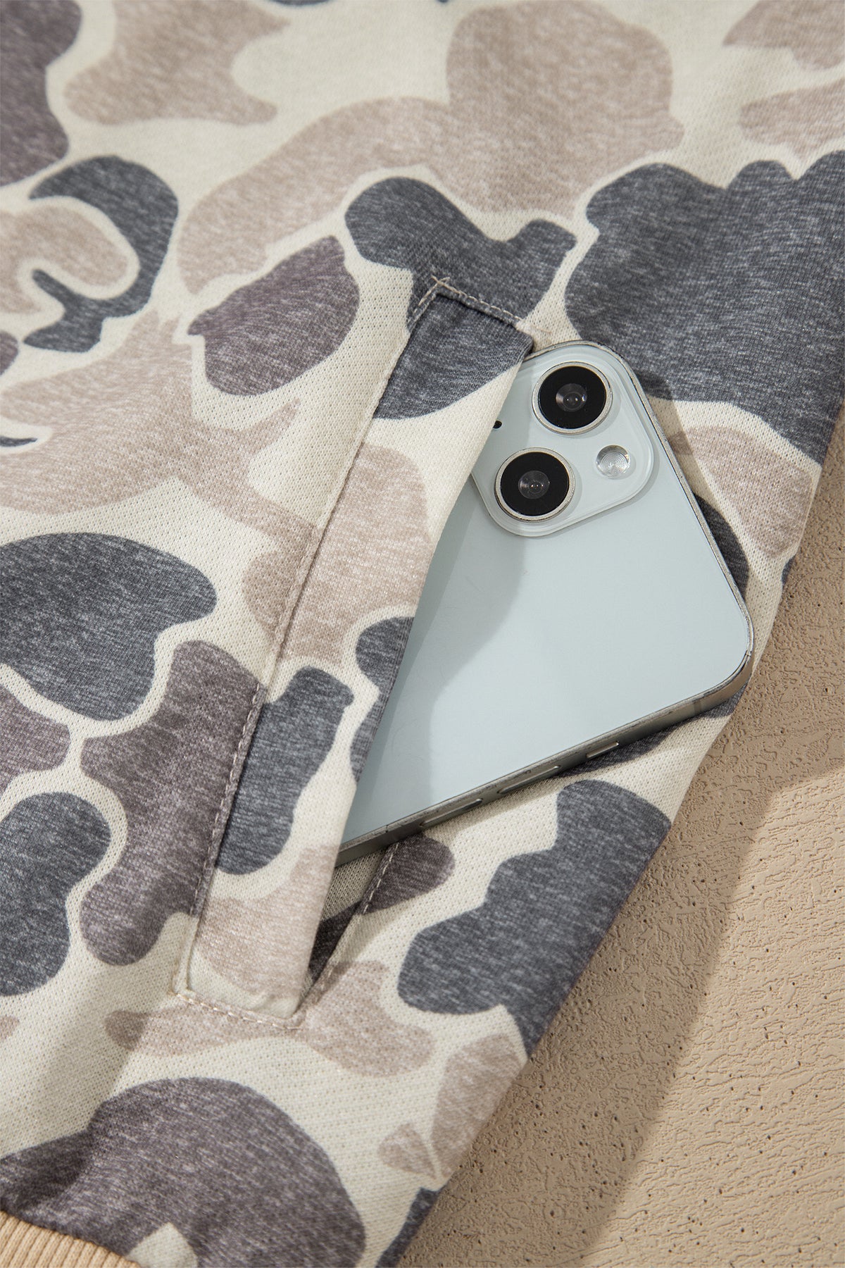 Camo zip bomber sweatshirt, view 11
