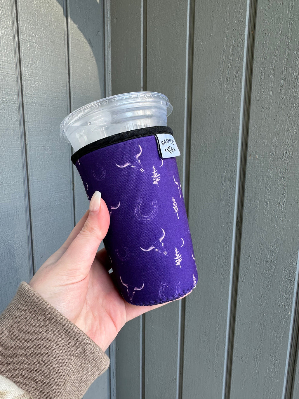 Dark Skull Pattern Coffee Sleeve BashDesignsCo