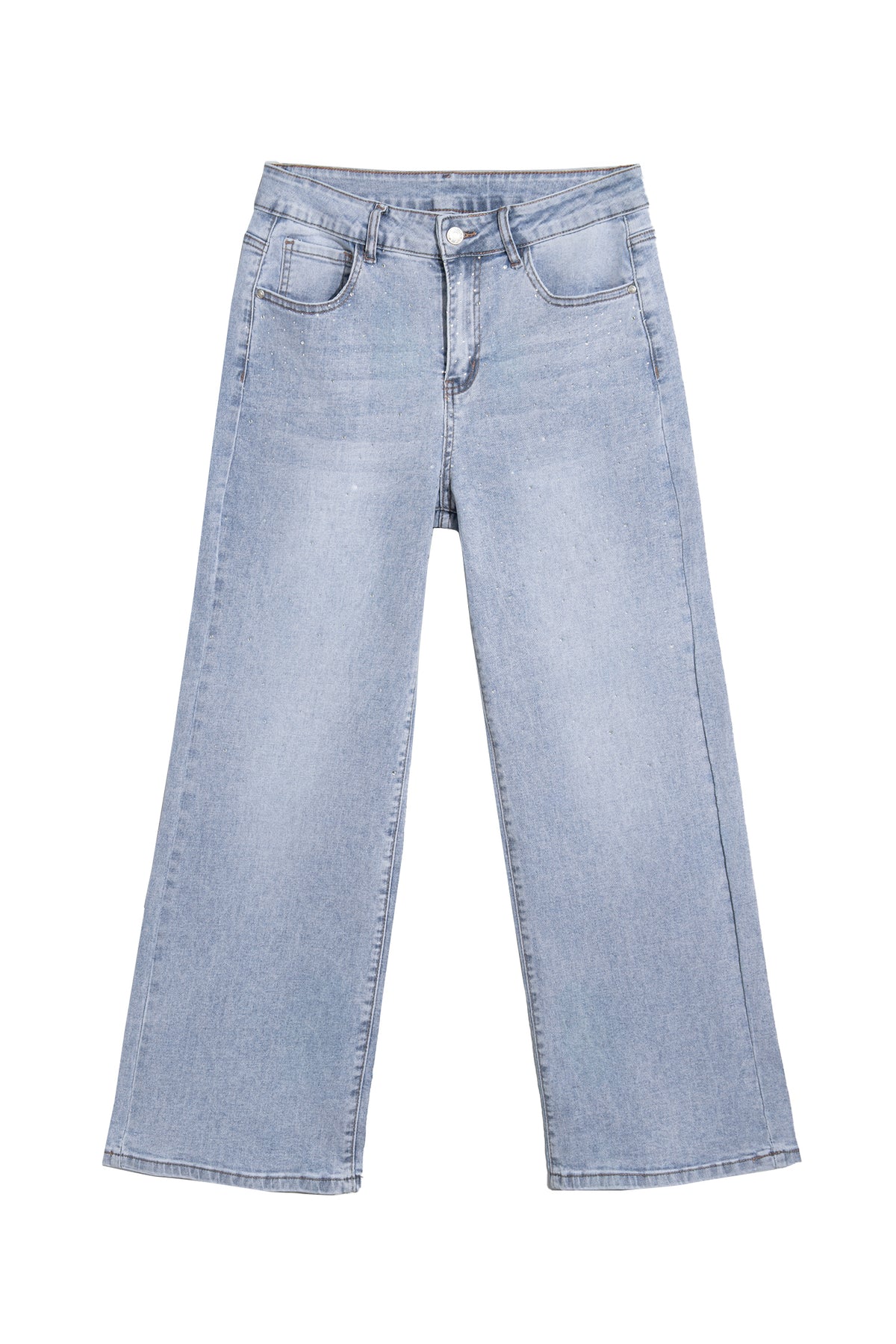 Beau Blue Sparkle Detail Western Casual Shift Jeans BD Collective