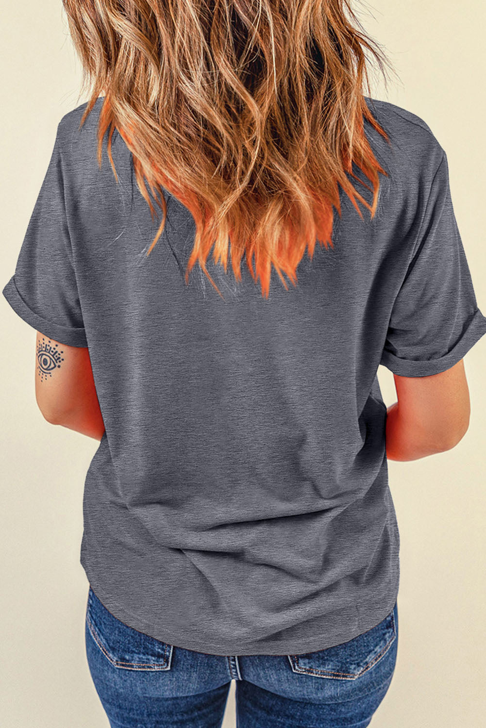 Gray ghost graphic tee, view 6
