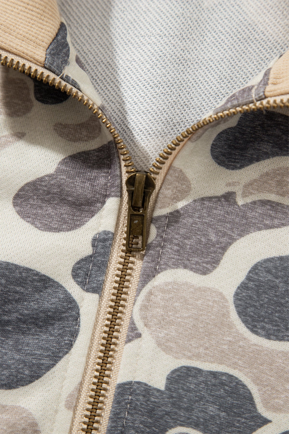 Camo zip bomber sweatshirt, view 10