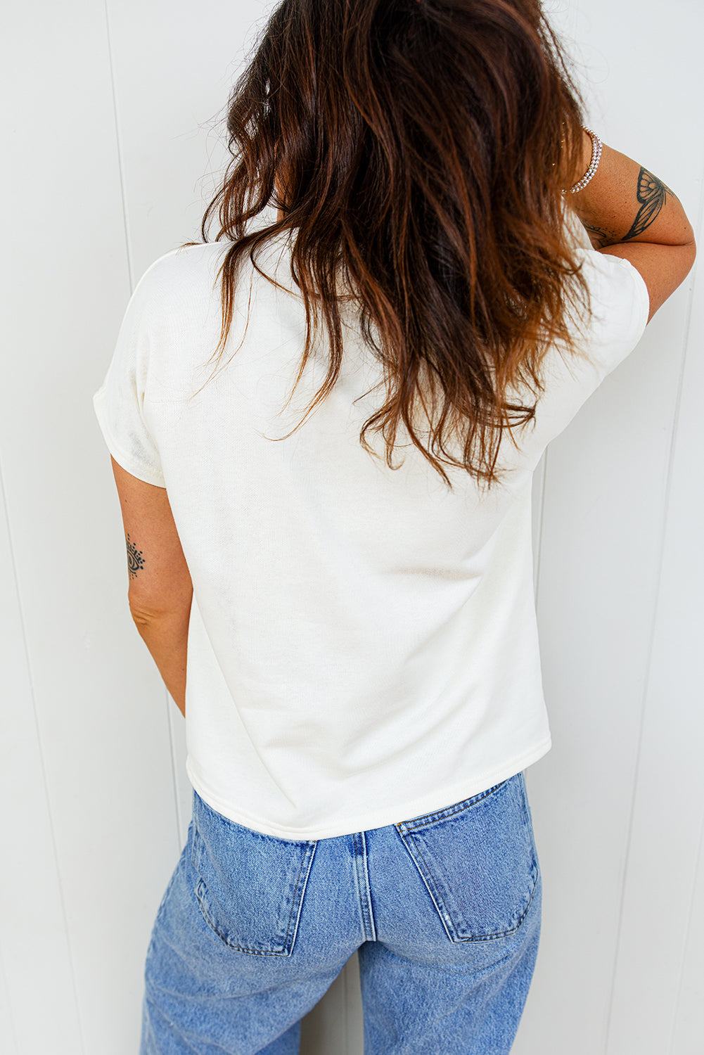 Pink leopard bow tee, view 5