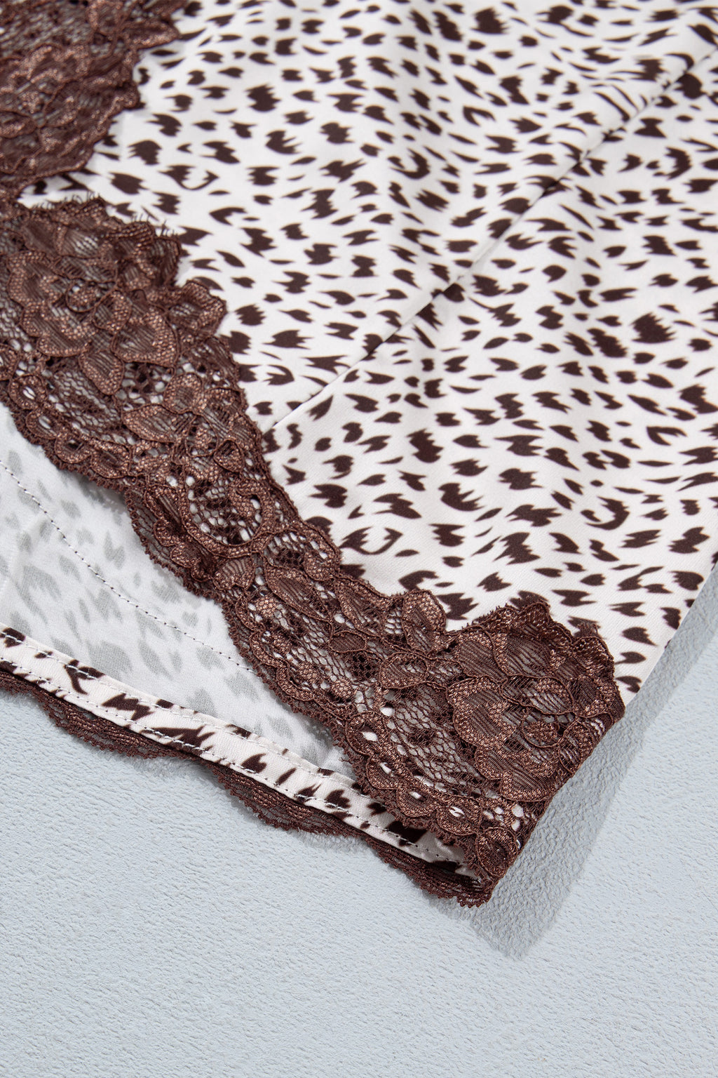 Cheetah trim satin skirt, view 9