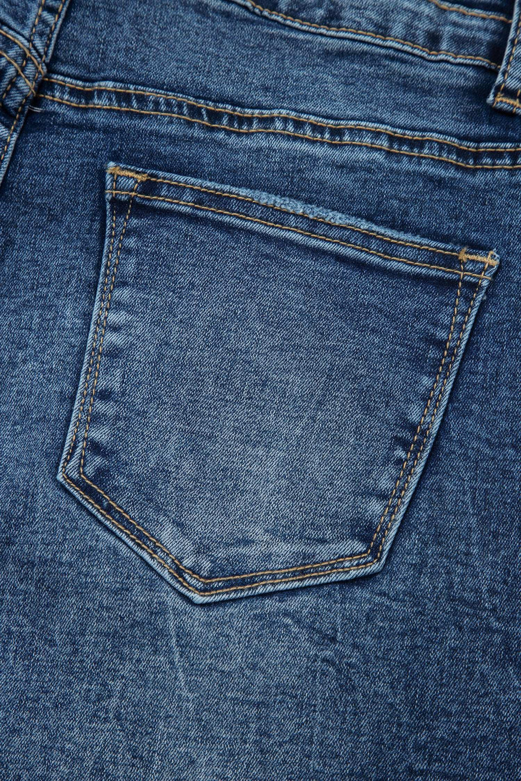 Blue acid wash flare jeans, view 30