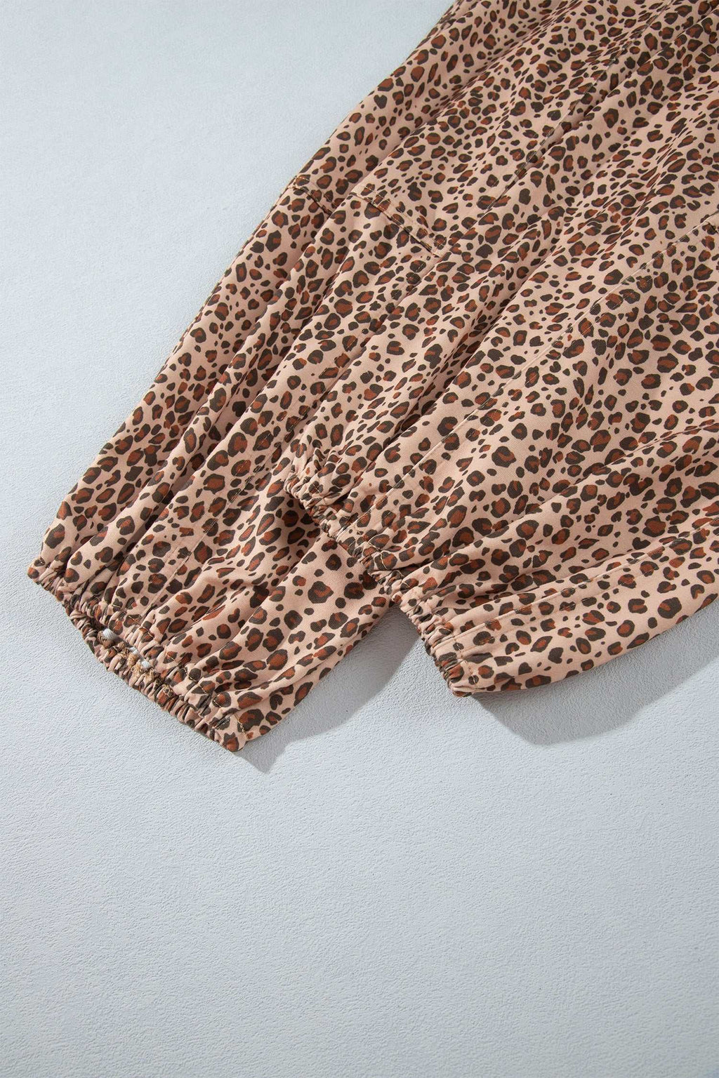 Khaki leopard drawstring pants, view 8