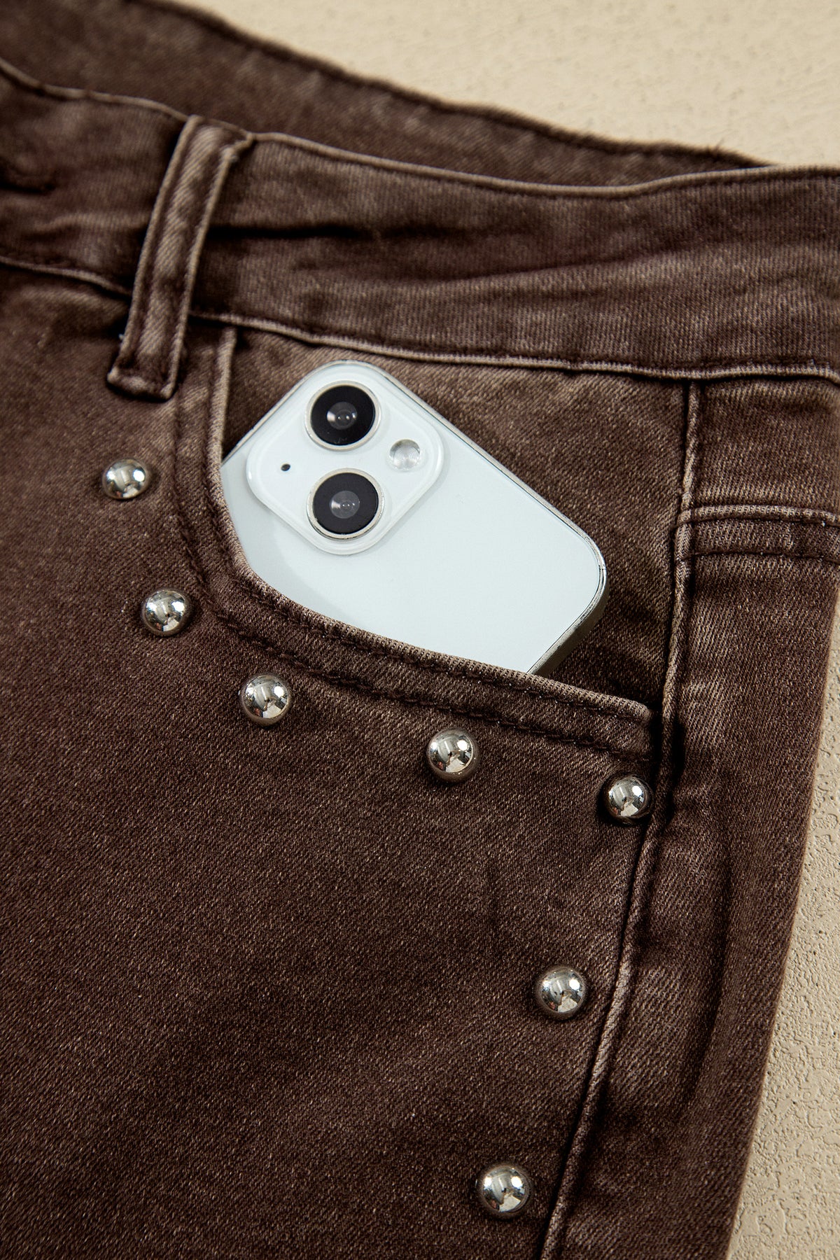 Black studded jeans, view 32
