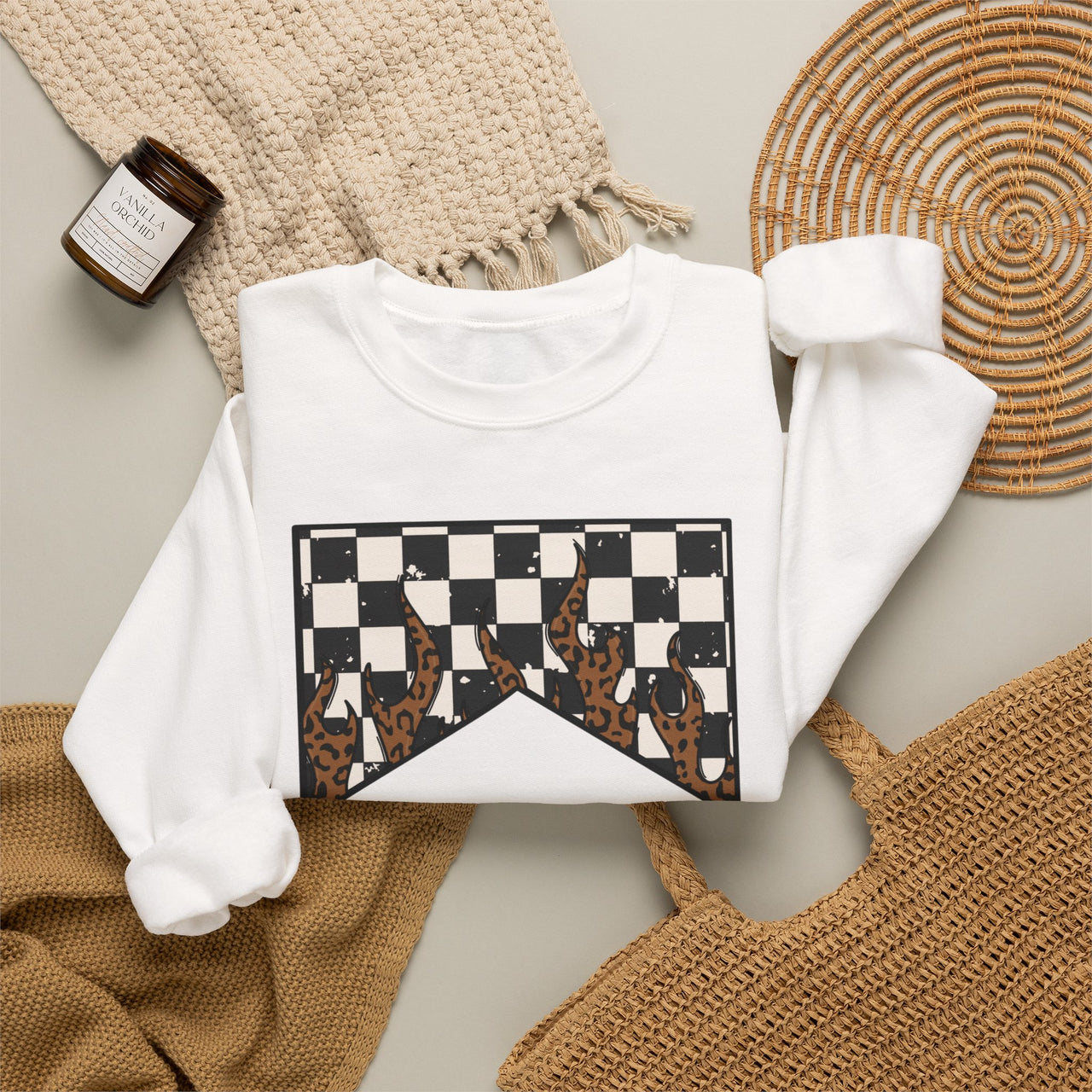 Wrangler Checkered Logo Crewneck Sweatshirt