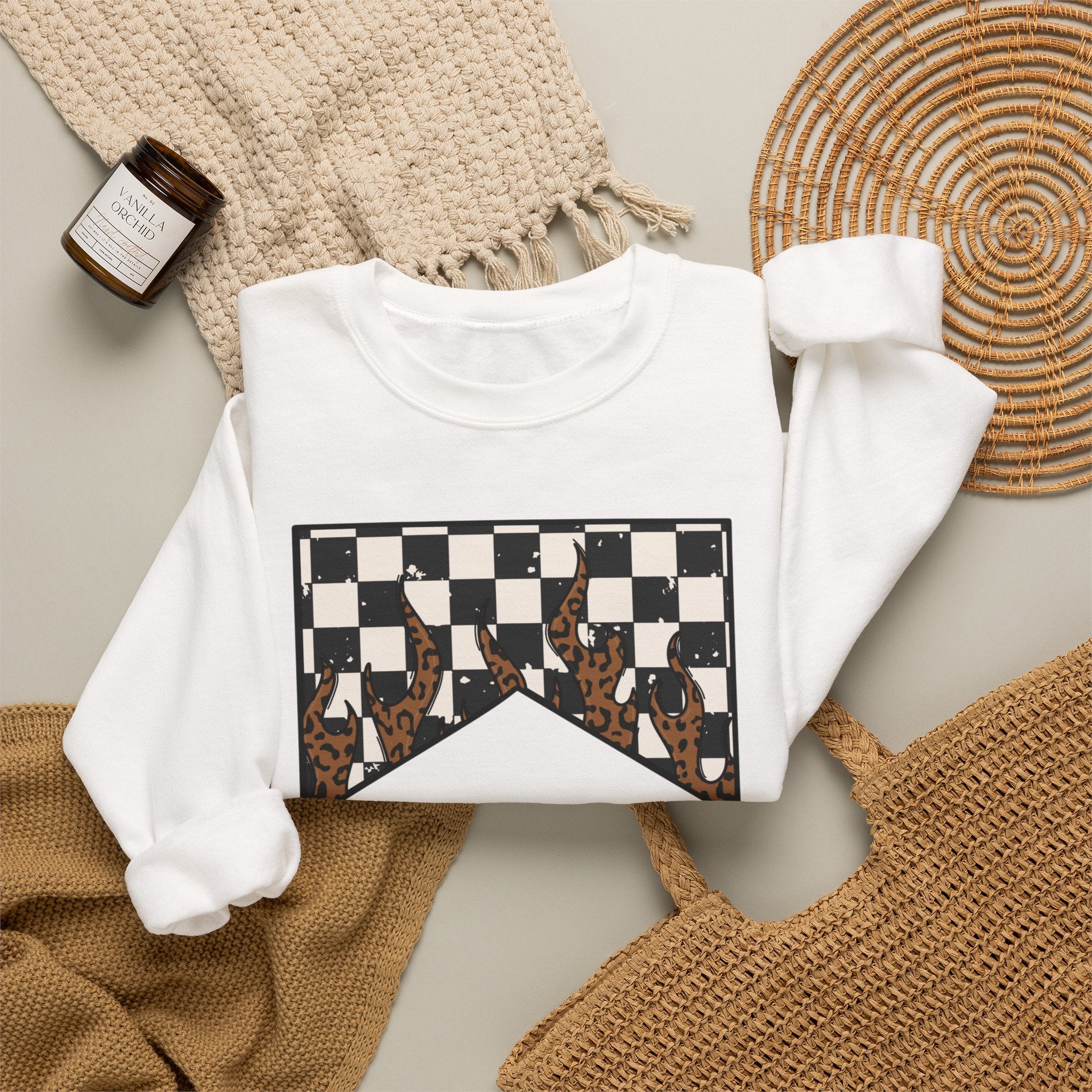 Wrangler Checkered Logo Crewneck Sweatshirt