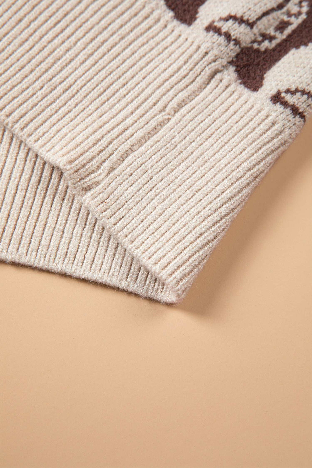 Brown horseshoe sweater vest, view 17