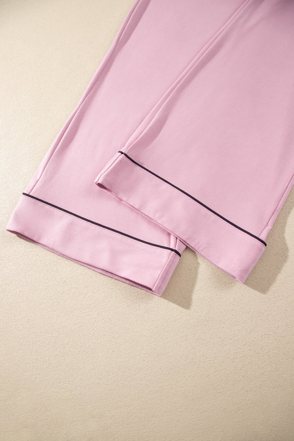Contrast piping pajama set, view 7