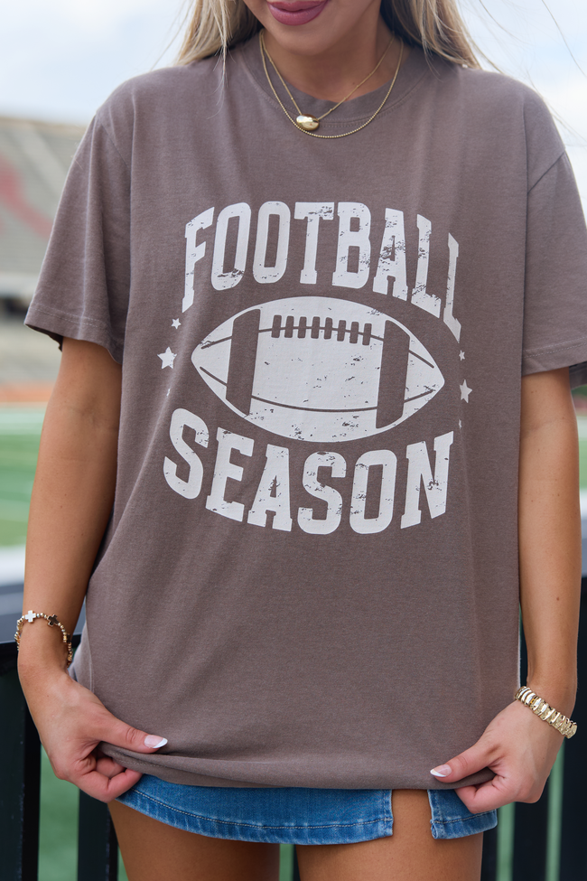 Football Season Brown Graphic Tee