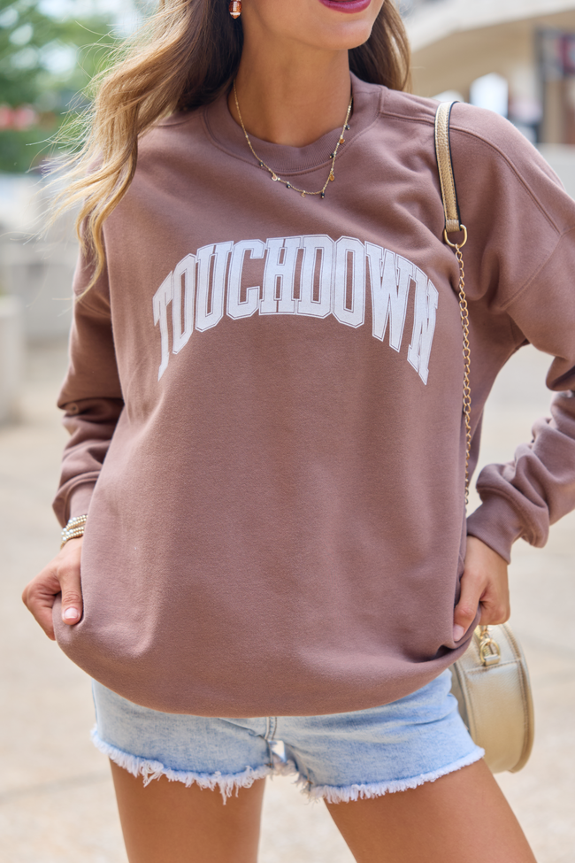 Touchdown mocha graphic sweatshirt, alternate view