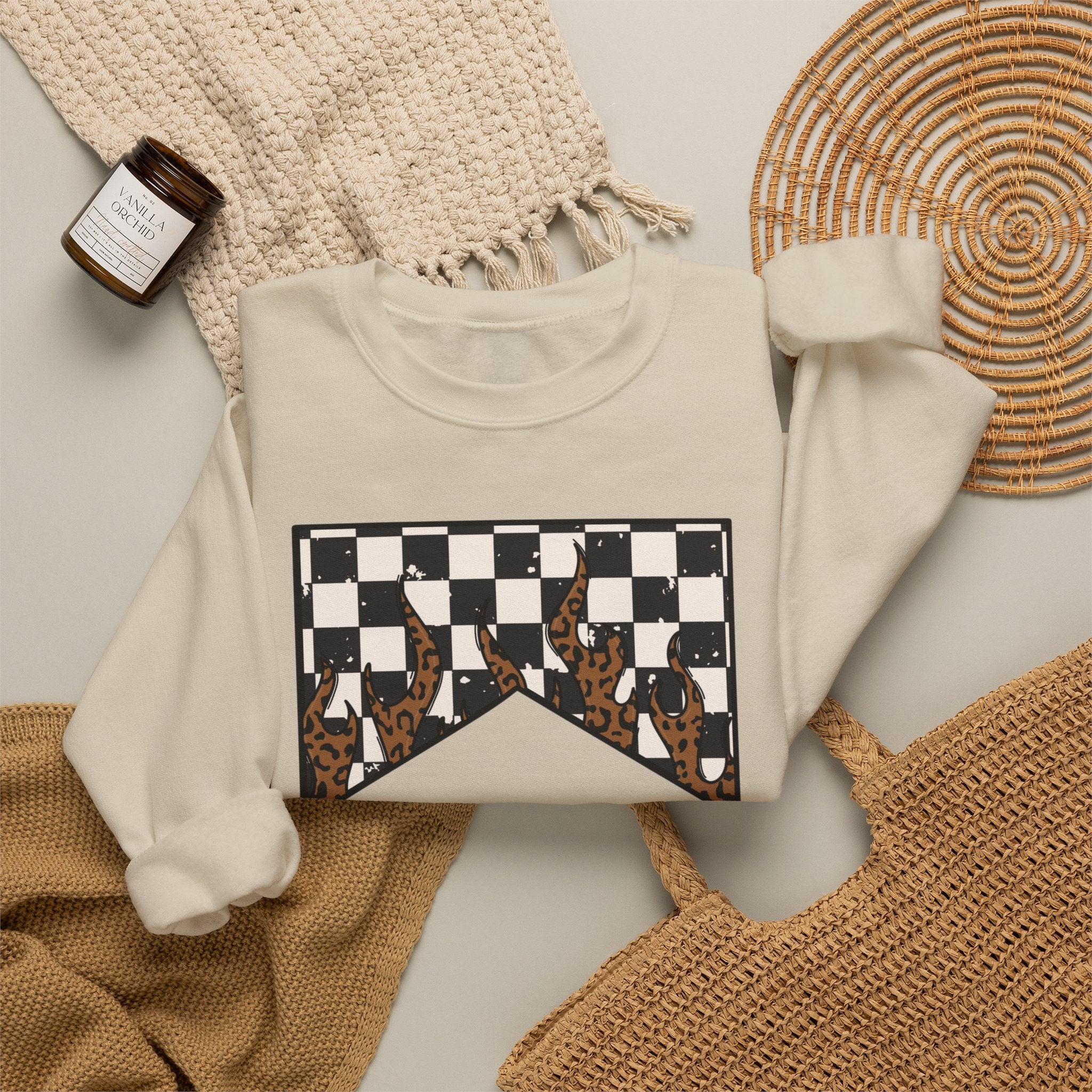 Wrangler Checkered Logo Crewneck Sweatshirt