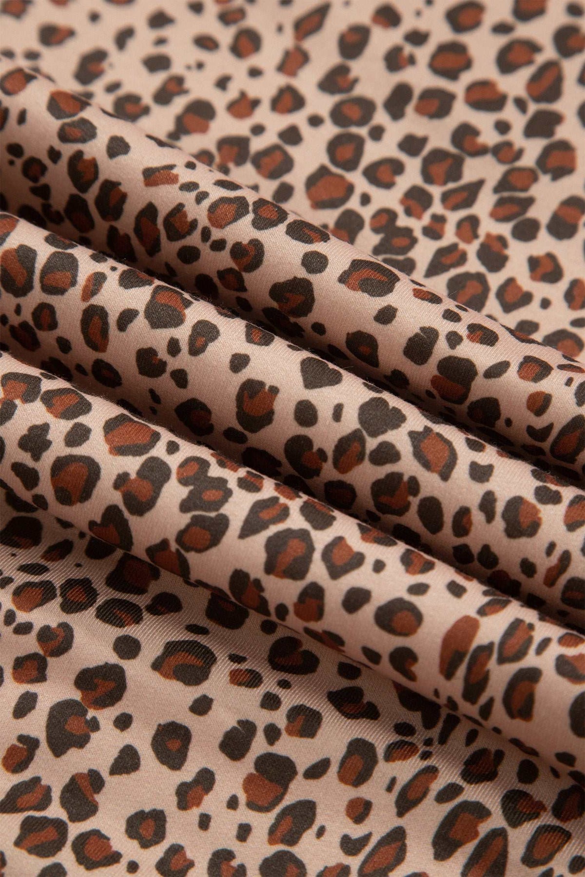 Khaki leopard drawstring pants, view 11