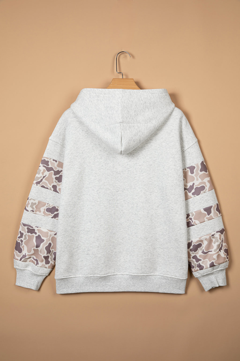 Grey patchwork camo hoodie, view 6