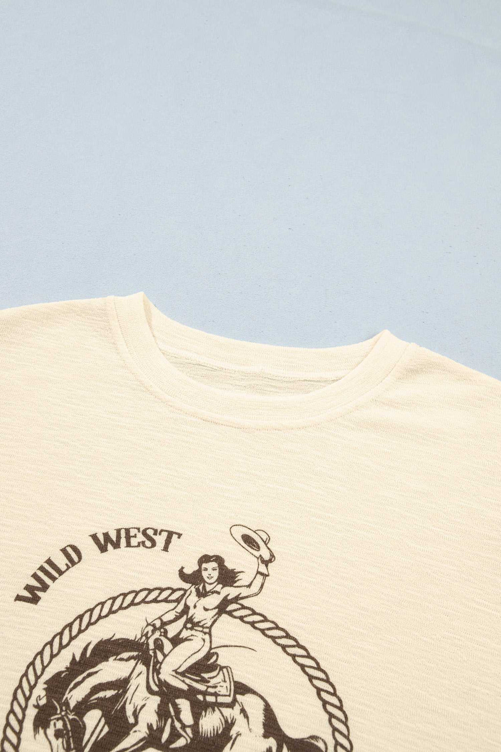 Western print striped top, view 10
