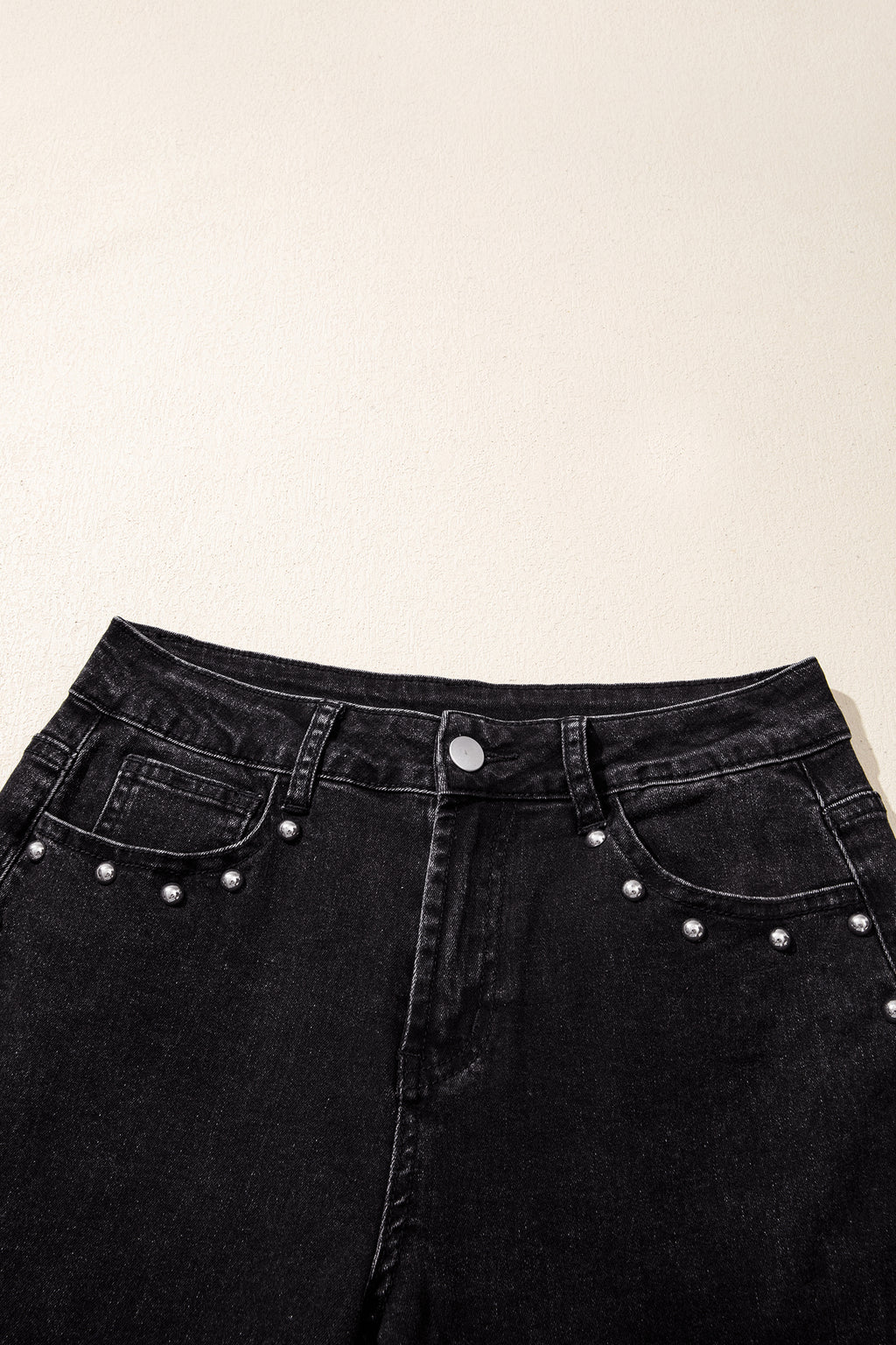 Black studded jeans, view 17