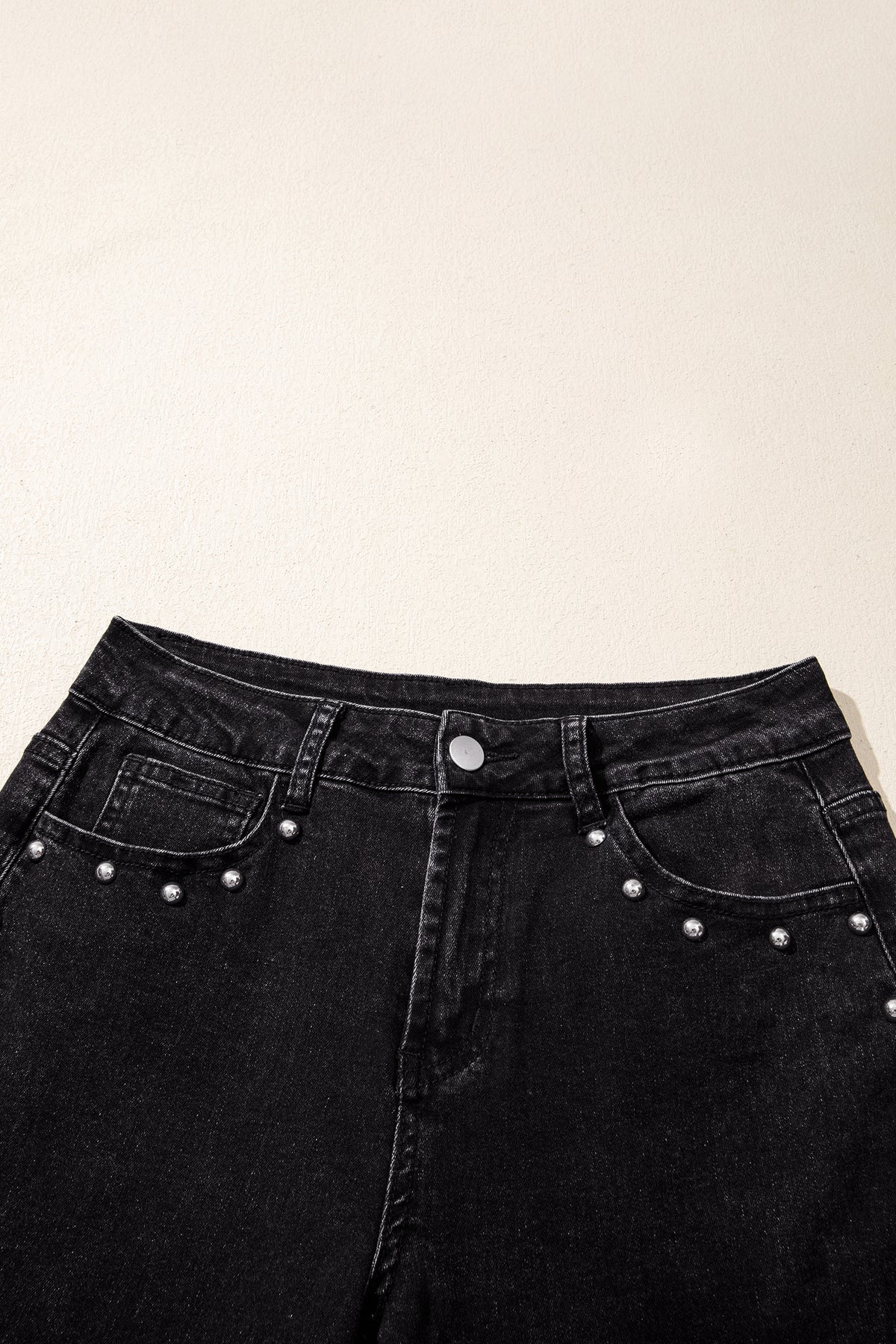 Black studded jeans, view 17