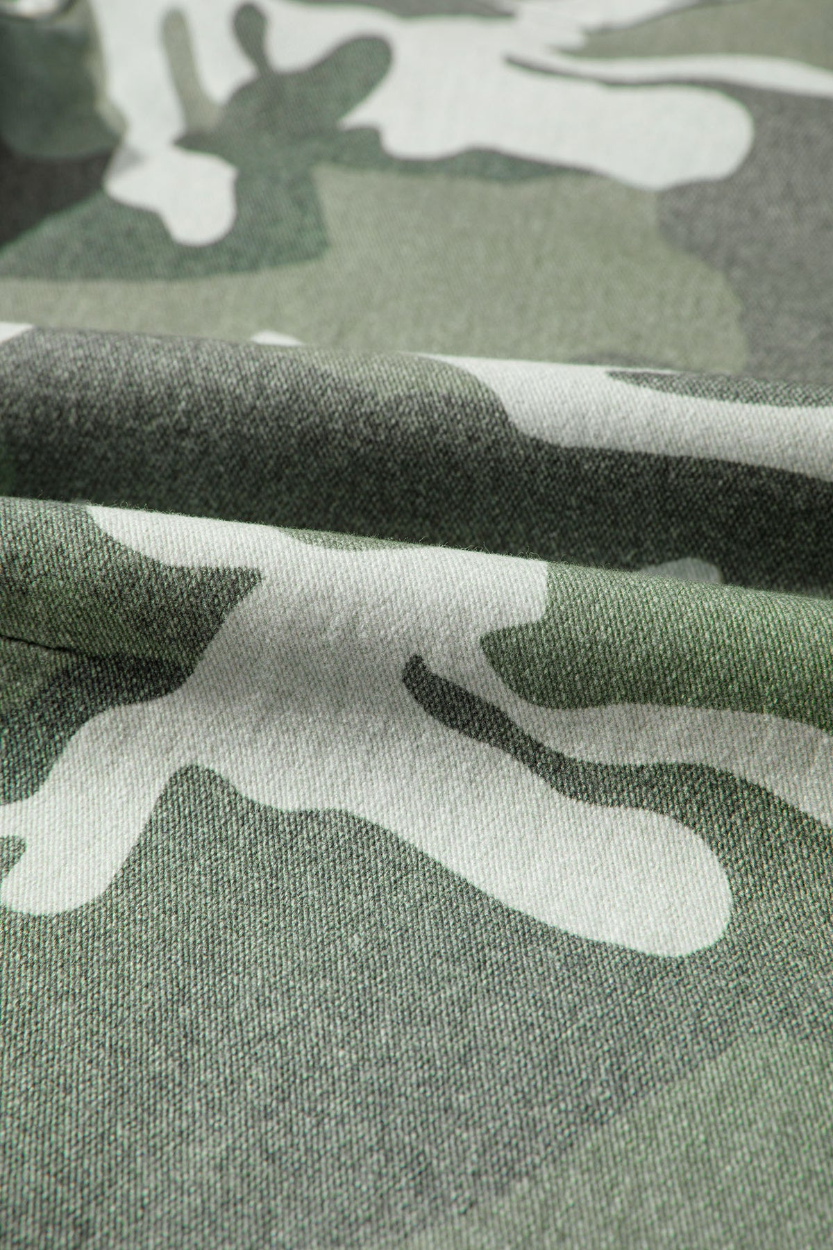 Green camo straight leg jeans, view 15