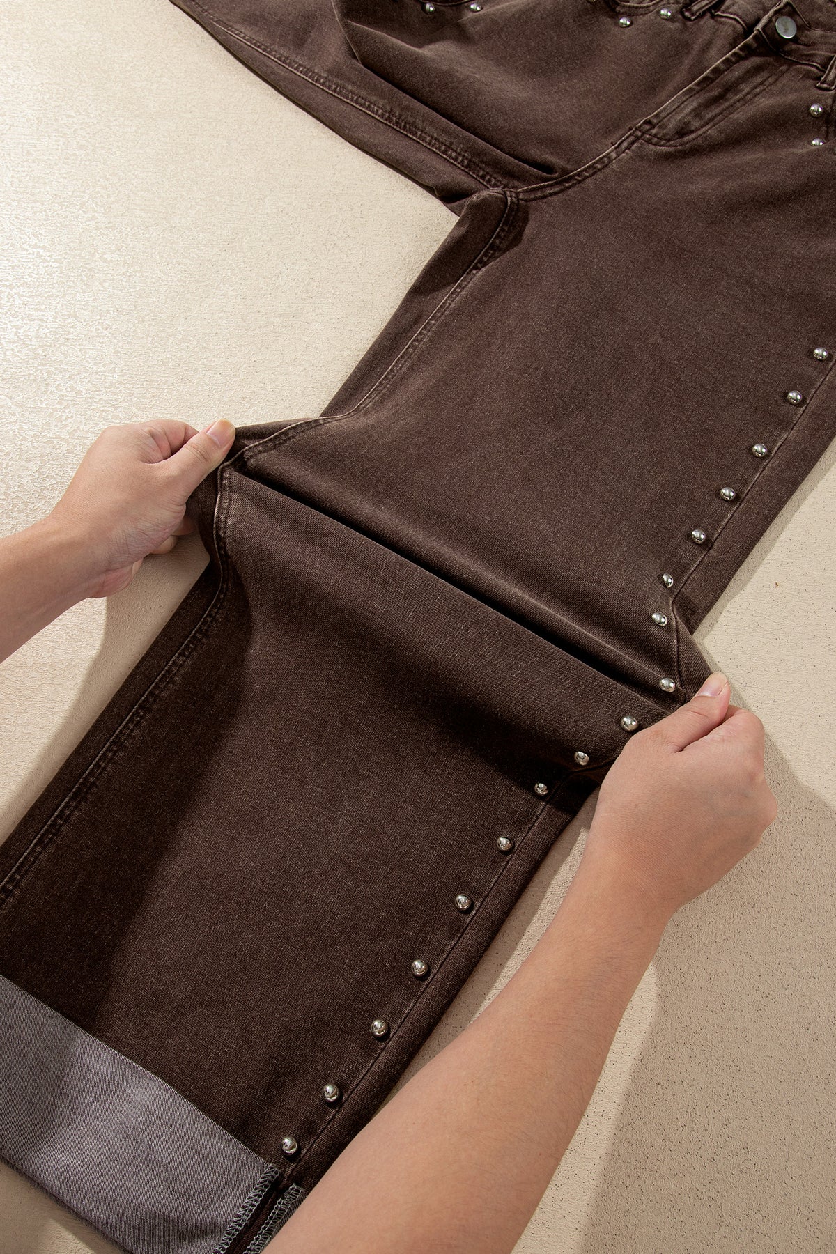 Black studded jeans, view 36