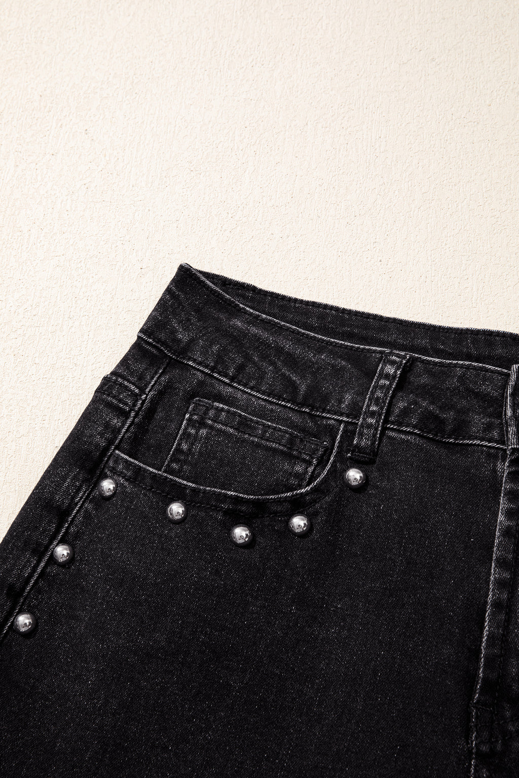Black studded jeans, view 16