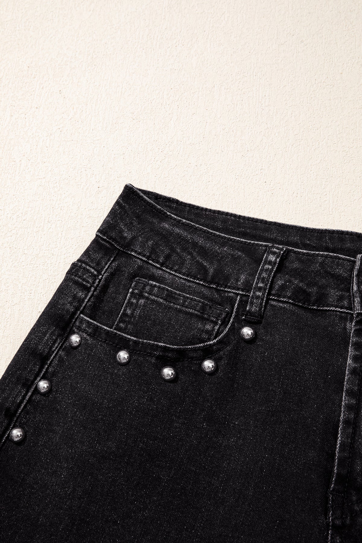 Black studded jeans, view 16