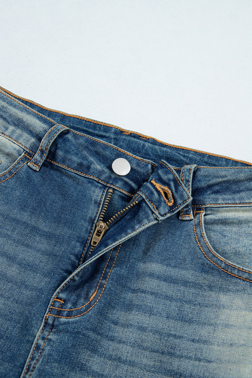 Sail Blue Pocket Detail Flare Leg Jeans Dear-Lover Dropshipping